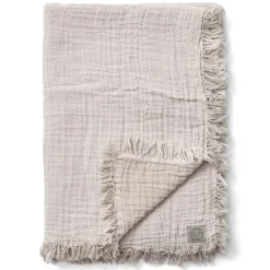 Cotton Blankets & Throws^&Tradition Collect cotton throw SC33 260x260 cm, cloud & milk (beige-white) BeigeWhite