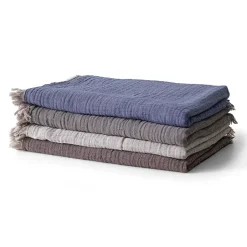 Cotton Blankets & Throws^&Tradition Collect cotton throw SC33 260x260 cm, cloud & milk (beige-white) BeigeWhite