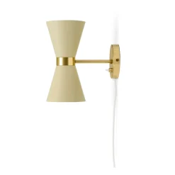 Audo Copenhagen Collector wall lamp 25 cm, Crème BeigeGold-coloured