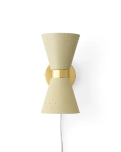 Audo Copenhagen Collector wall lamp 25 cm, Crème BeigeGold-coloured