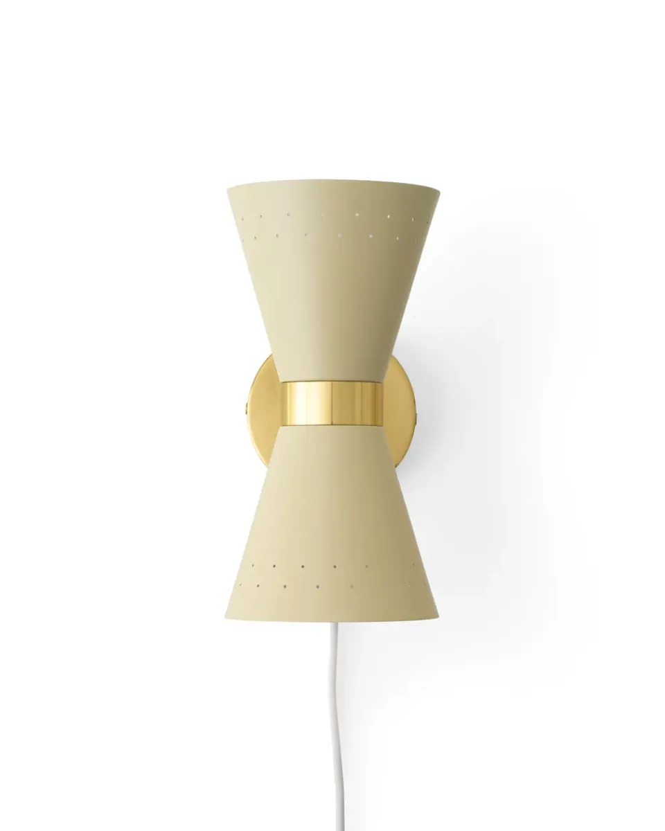 Audo Copenhagen Collector wall lamp 25 cm, Crème BeigeGold-coloured