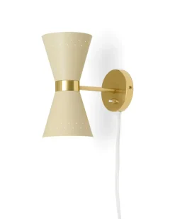 Audo Copenhagen Collector wall lamp 25 cm, Crème BeigeGold-coloured