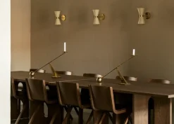Audo Copenhagen Collector wall lamp 25 cm, Crème BeigeGold-coloured