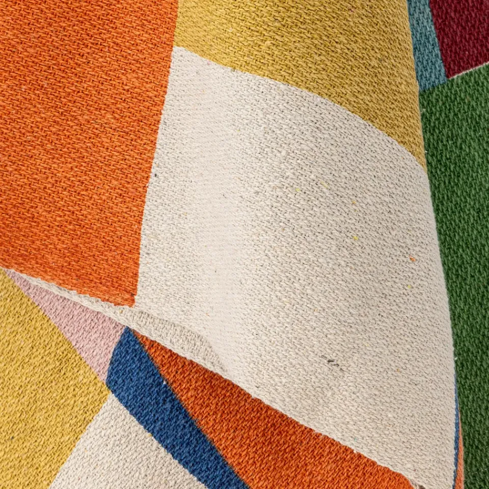 Outlet Bloomingville Colorine cotton throw 160x130 cm, Blue