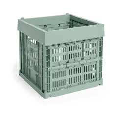 Outlet HAY Colour Crate Cube 29.5x29.5 cm, Sage Green