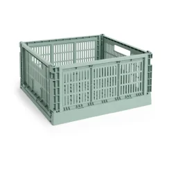 Clearance HAY Colour Crate L Square 42x42 cm, Sage Green
