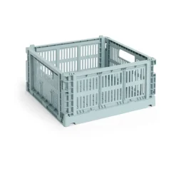 New HAY Colour Crate M Square 29.5x29.5 cm, Dusty Blue