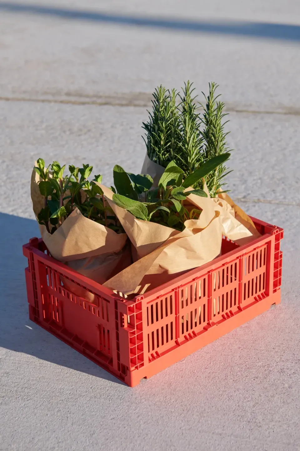 Clearance HAY Colour Crate M 26.5x34.5 cm, Red