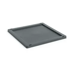 Lids & Accessories^HAY Colour Crate Square/Cube lock plastic medium, Charcoal Black