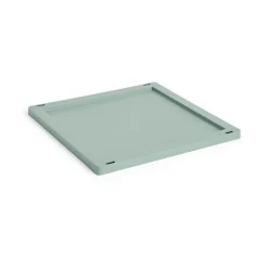 Sale HAY Colour Crate Square/Cube lock plastic medium, Sage Green