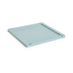 Clearance HAY Colour Crate Square/Cube lock plastic medium, Dusty Blue