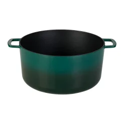 Cast Iron Casserole Pots^Combekk Enameled cast iron pot Ø32 cm, Holly -gold knob Green