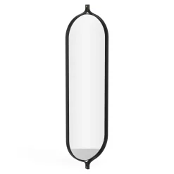 Wall Mirrors^Swedese Comma Mirror oblong 135 cm, Ash stain Black