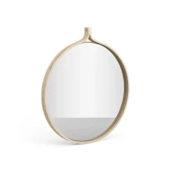 Clearance Swedese Comma Mirror round Ø52 cm, Ash lackered Beige