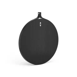 Hot Swedese Comma Mirror round Ø52 cm, Ash oiled Black