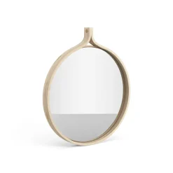 Round Mirrors|Wall Mirrors^Swedese Comma Mirror round Ø40 cm, Ash lackered Beige