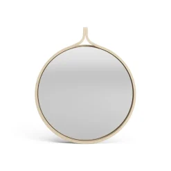 Round Mirrors|Wall Mirrors^Swedese Comma Mirror round Ø40 cm, Ash lackered Beige