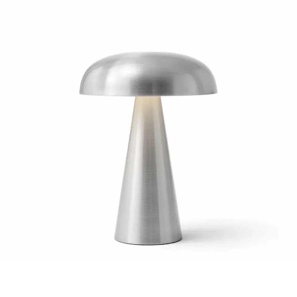 Portable Lighting^&Tradition Como portable table lamp SC53, Aluminium Silver-coloured
