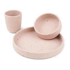 New Done by deer Confetti children's dinnerware set 3 pieces, Powder Beige