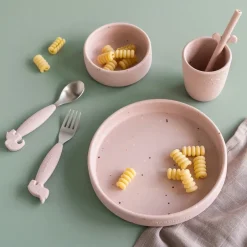 New Done by deer Confetti children's dinnerware set 3 pieces, Powder Beige