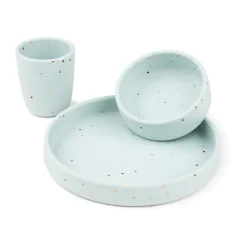 Done by deer Confetti children's dinnerware set 3 pieces, Blue