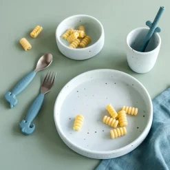 Done by deer Confetti children's dinnerware set 3 pieces, Blue