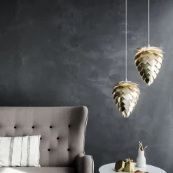New Umage Conia lamp brushed brass, Ø 30 cm Gold-coloured