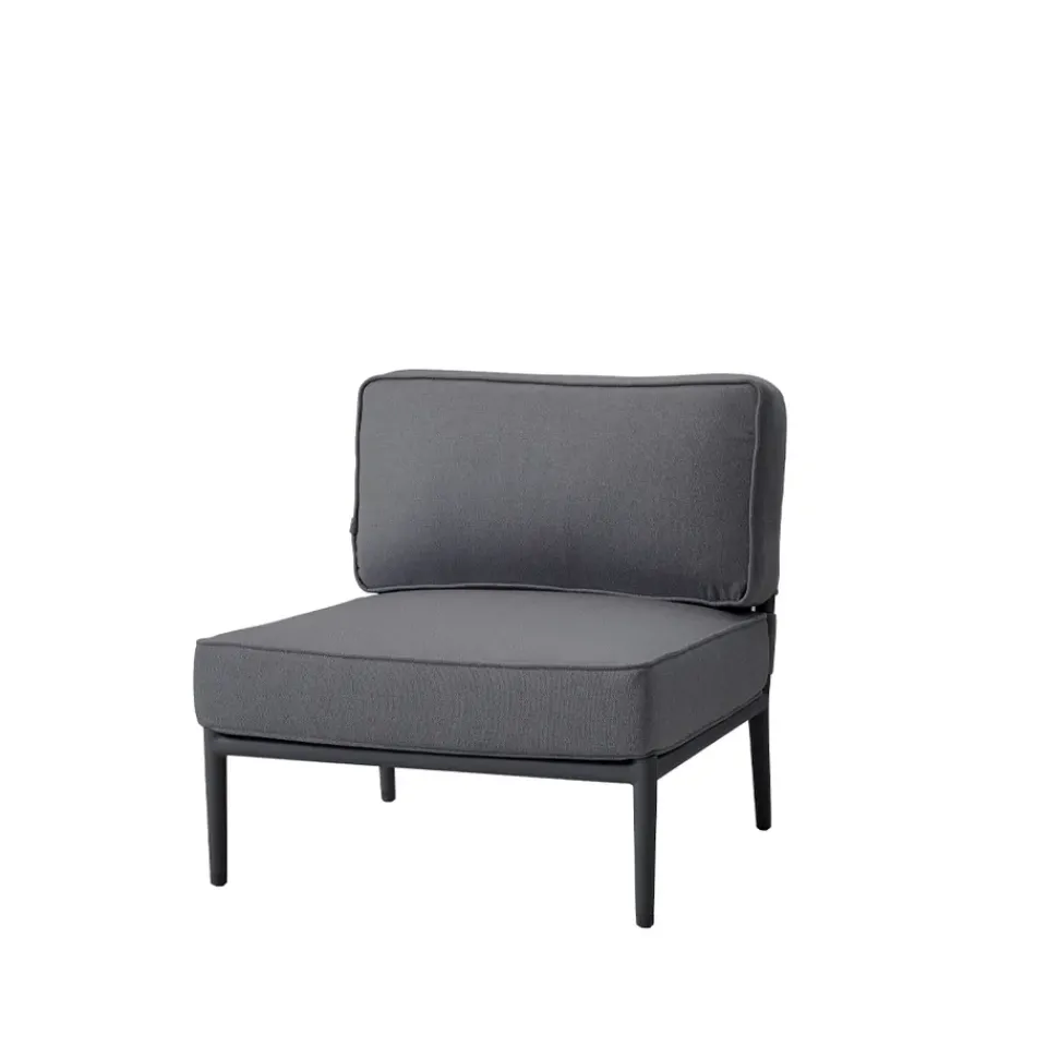 Garden Sofas & Garden Benches|Outdoor Lounge Furniture^Cane-line Conic modular sofa, airtouch , single, incl. cushions Grey