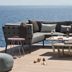 Garden Sofas & Garden Benches|Outdoor Lounge Furniture^Cane-line Conic modular sofa, airtouch , single, incl. cushions Grey