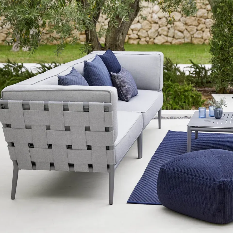 Garden Sofas & Garden Benches|Outdoor Lounge Furniture^Cane-line Conic modular sofa, airtouch , single, incl. cushions Grey