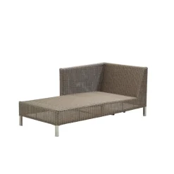 Garden Sofas & Garden Benches^Cane-line Connect chaise longue, Taupe, right Beige