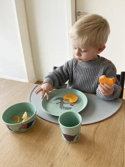 Table Settings & Starter Sets^Koziol Connect children's dinnerware 3 pieces, Dinosaur Green