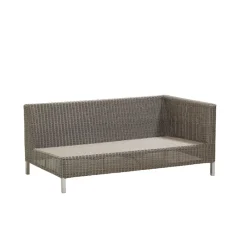 Garden Sofas & Garden Benches^Cane-line Connect modular sofa, 2-seater taupe, left Beige
