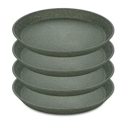 Plastic Plates^Koziol Connect small plate Ø20.5 cm 4-pack, Natural ash Grey