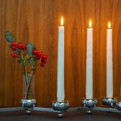 Candle Holders^KLONG Constella candle sticks small, aluminum Silver-coloured