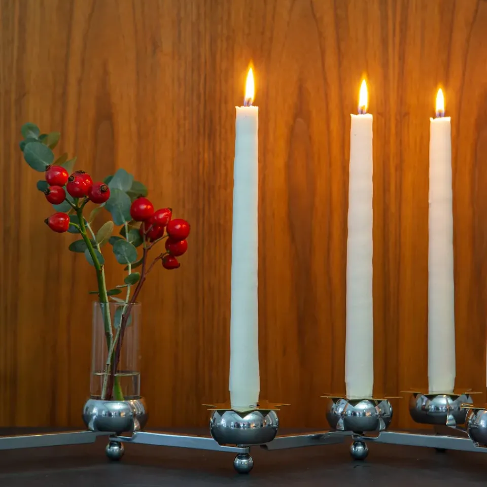 Candle Holders^KLONG Constella candle sticks small, aluminum Silver-coloured