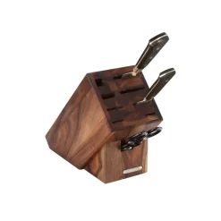 Sale Continenta knife block 9 slots, Acacia Brown