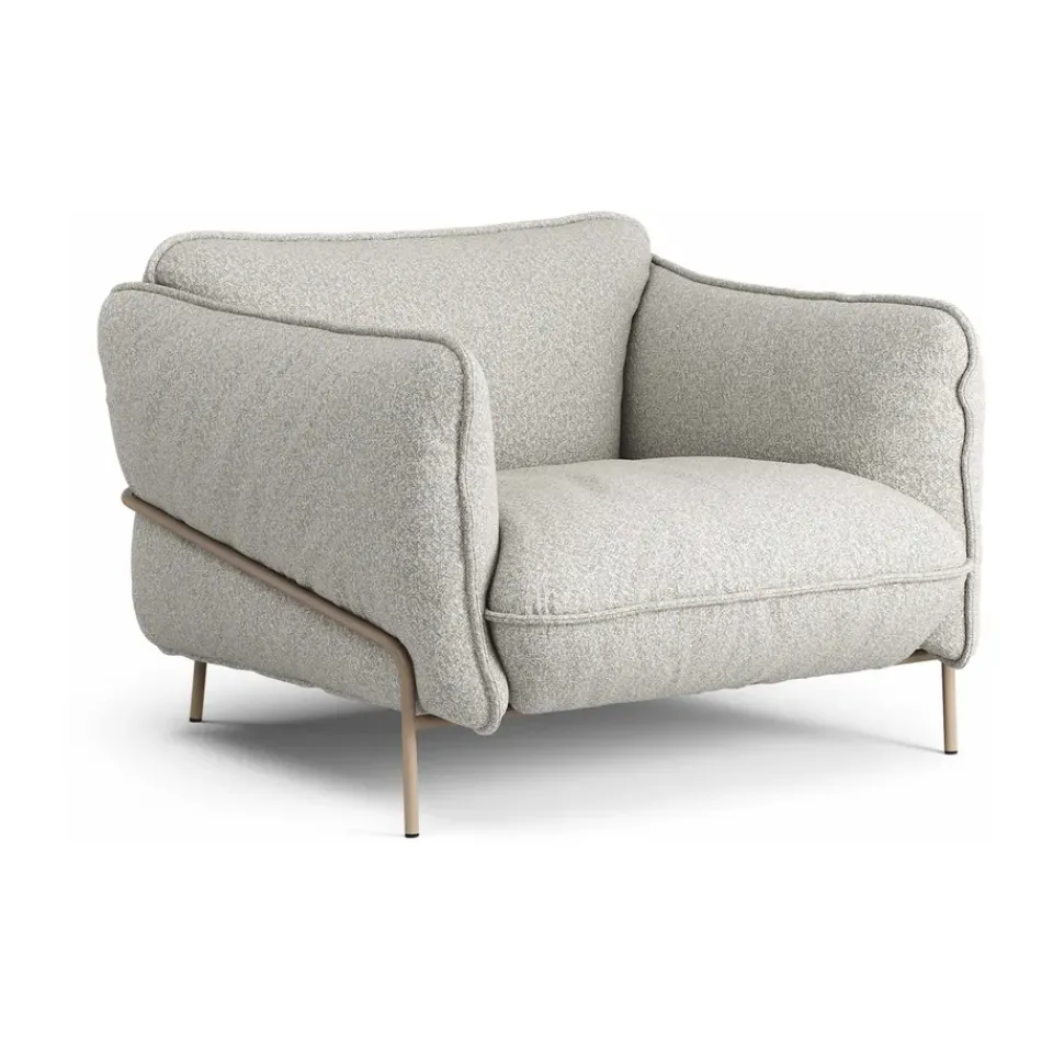 Discount Swedese Continental armchair, Wave Sky-nutmeg Grey