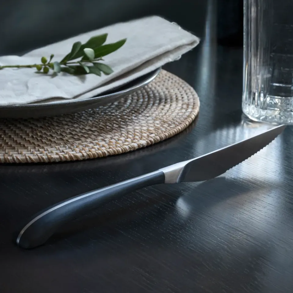 Online Robert Welch Contour bbq knife, black Silver-coloured