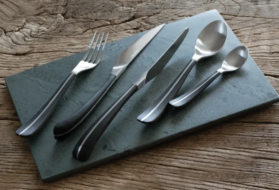 Online Robert Welch Contour bbq knife, black Silver-coloured