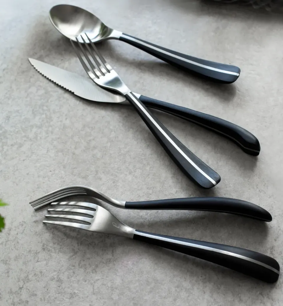 Online Robert Welch Contour bbq knife, black Silver-coloured