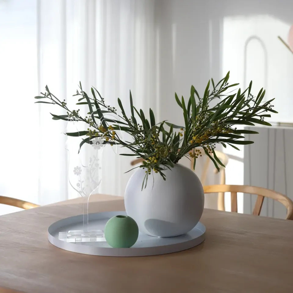 Decorative Trays^Cooee Design Cooee tray 40 cm round, White