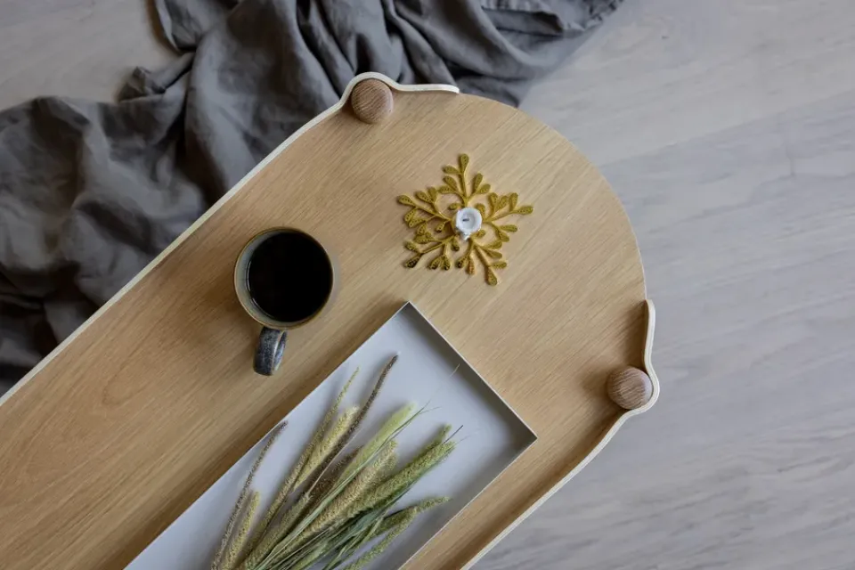 Sale Cooee Design Cooee tray 39 cm, Sand Beige