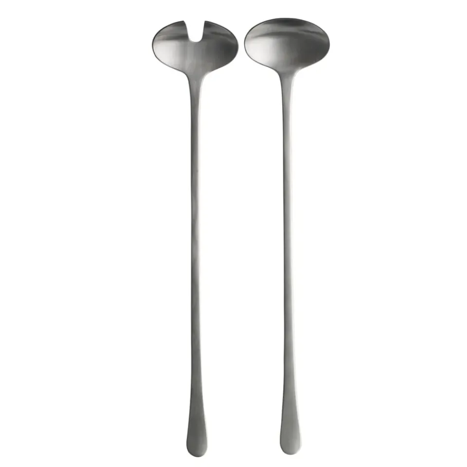 Best Georg Jensen Copenhagen matte salad servers, 2 pieces Silver-coloured