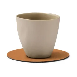 Coasters^LIND DNA Core coaster circle, Flecked nature Brown