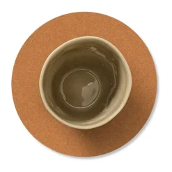 Coasters^LIND DNA Core coaster circle, Flecked nature Brown