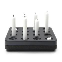 Candle Accessories^Born In Sweden Corkbowl to Stumpastaken large, Black