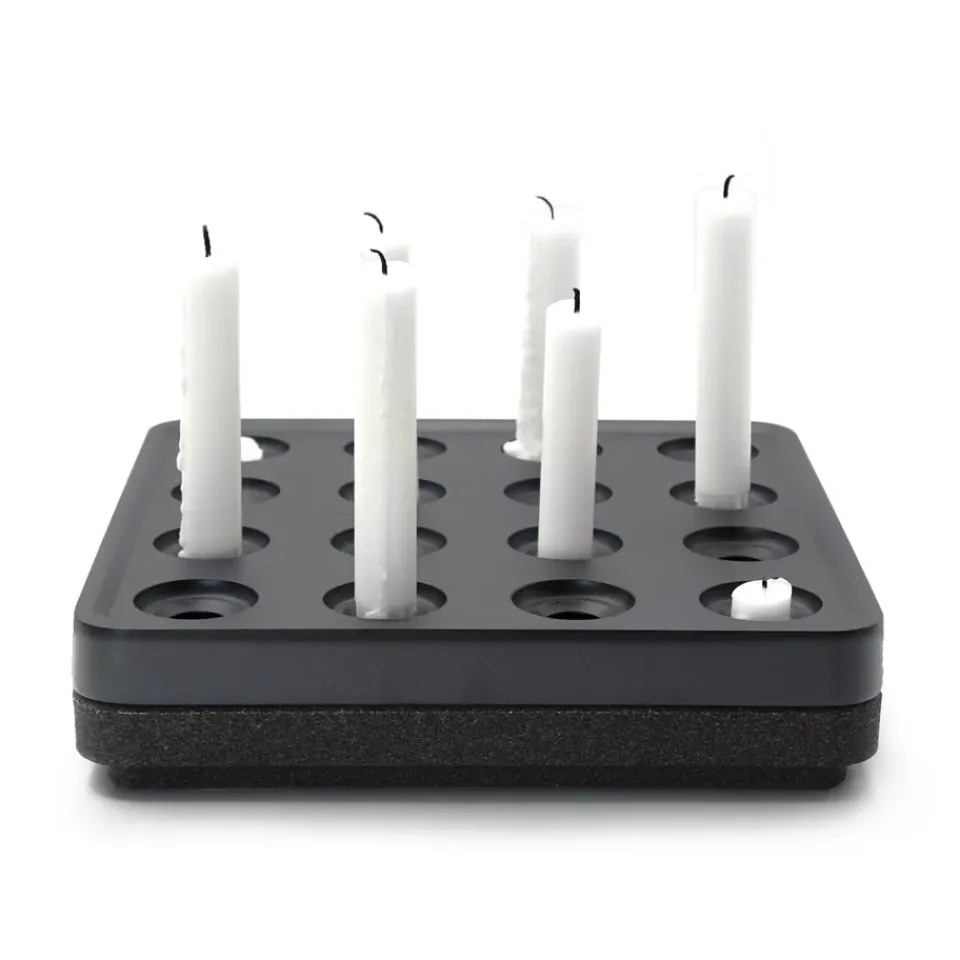 Candle Accessories^Born In Sweden Corkbowl to Stumpastaken large, Black