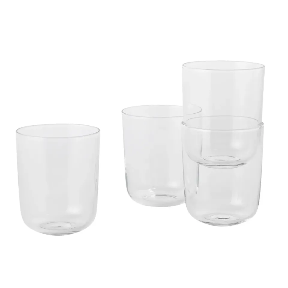 Best Muuto Corky glass high 4-pack, Clear Transparent