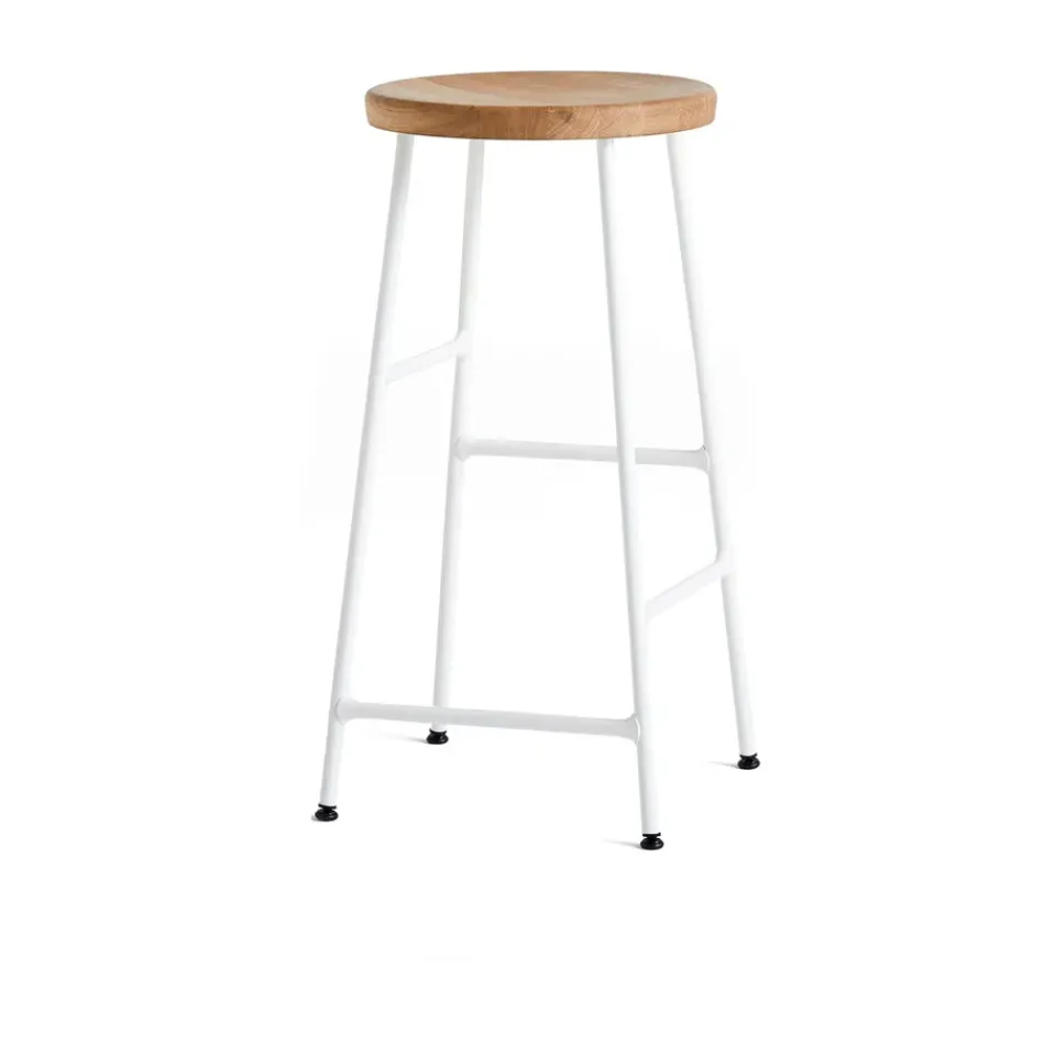 Bar Stools^HAY Cornet bar stool 65 cm, Oiled oak-cream white BrownWhite